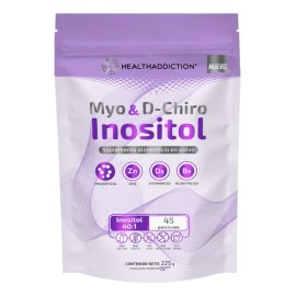 HEALTHADDICTION - Inositol 40:1 Myo & D-Chiro con Zinc, Vitamina D3, Ácido Fólico y Probióticos | Suplemento Alimenticio en Polvo Vegano | Apoyo Hormo