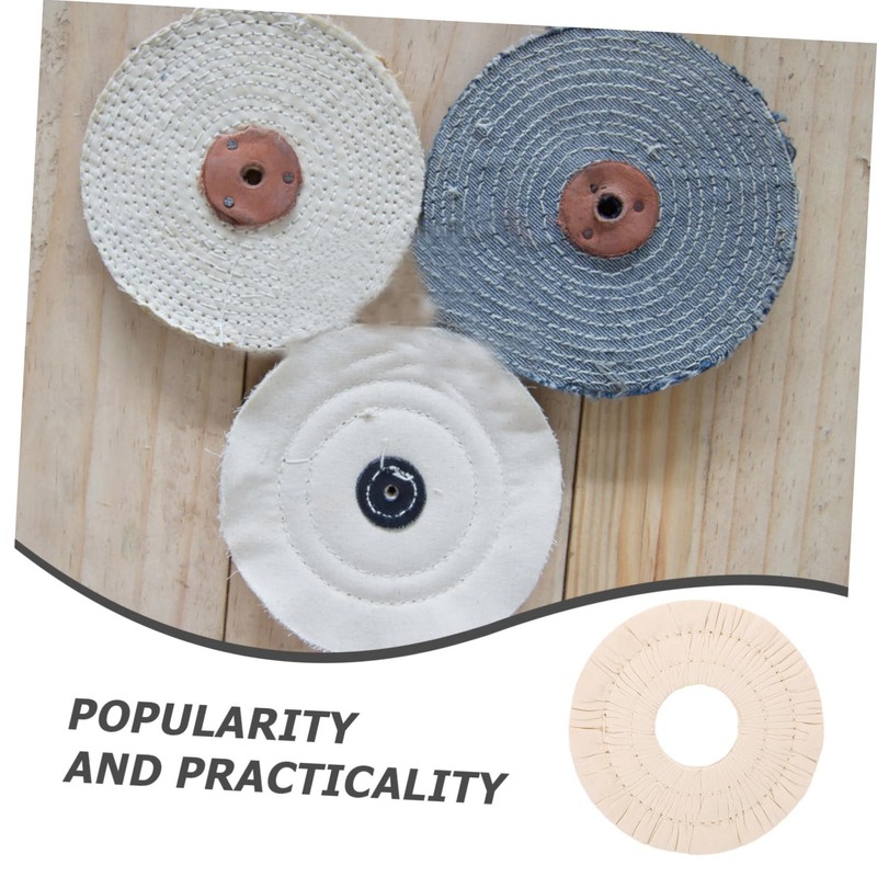 HEALLILY Buffing Wheel Cloth Replacement 5.91 Inch Non-Woven Wear-Resistant Polishing