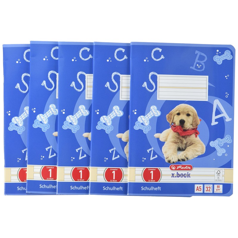 Herlitz 11387081 Notebook A5 Ruling Style 01 32 Sheets FSC