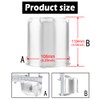 Rheedal 4Pcs 4.25inch Brushed Aluminum Trailer Wheel Center Cap Push
