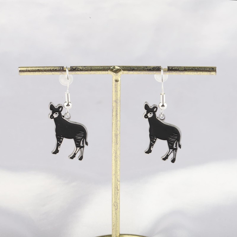 Okapis Earring Cute Okapi Lover Gift Forest Griaffe Zebra Giraffe
