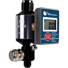LE LEMATEC Digital Air Pressure Regulator with Water Separator, 1/4 NPT