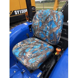 Durafit Seat Covers, Seat Covers for Tractor New Holland Workmaster 25,35 and 40 in Automotive Fabrics, Blue CAMO