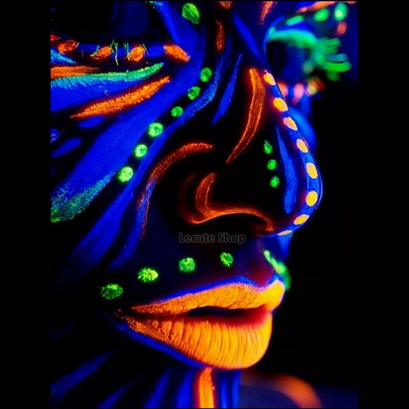 Lecute 6 Crayones Luminosos Fluorescentes Maquillaje Pintura Neon