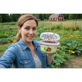 1500 Live Ladybugs - Hippodamia Convergens - Guaranteed Live Deliver - Plastic Container for Moth (1500)