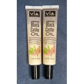 VIA Natural Jamaican Black Castor Oil For Hair Growth - 2 Pc of 1.5 Fl. Oz.