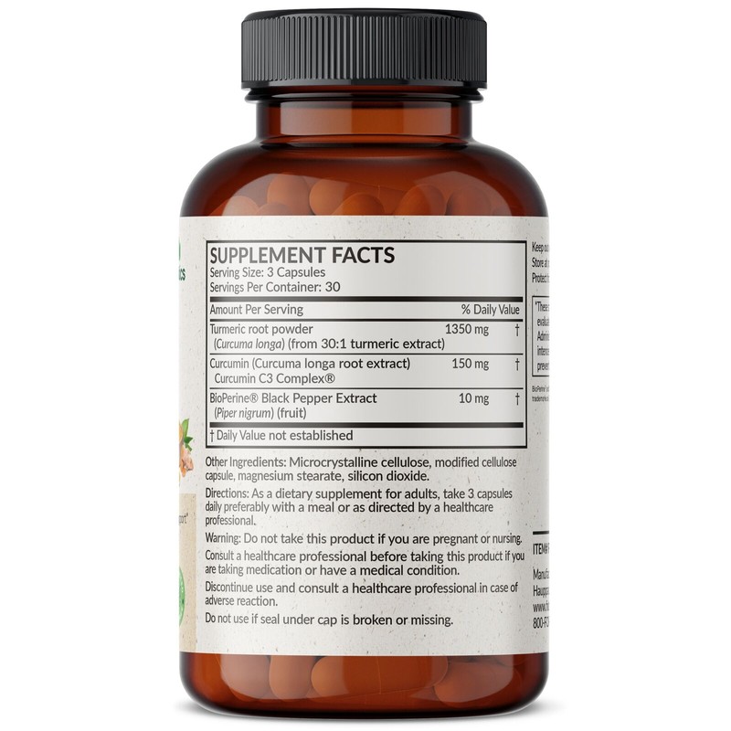 Futurebiotics Turmeric + Curcumin 1500 MG per Serving, 90 Capsules