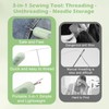 2 Pcs Automatic Needle Threader Seam Ripper Upgraded 3 in