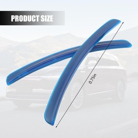 Zpana Car Wheel Eyebrow Strip, 2PCS Anti-Collision Rubber Automotive Fender Flare Arch Lip Trim, Self-Adhesive Vehicle Mudguard Protector Sticker, Universal for SUVs Trucks Sedans (Blue)