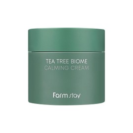Farm Stay FARMSTAY Tea Tree Biome Calming Cream - Daily Face Moisturizer, Korean Skin Care, Calming and Hydrating Cream for Dry, Sensitive Skin, Tea Tree Face Cream, Wrinkle Improvement, 2.70 Fl. Oz / 80ml