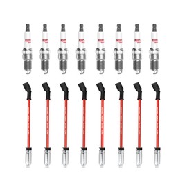 41-114 Iridium Spark Plugs and Wires Set for Chevy 5.3L 6.2L 4.8L 6.0L, 2014-2024 SparkPlugs Compatible with GMC Yukon Sierra Silverado 1500 Suburban Tahoe 12622441