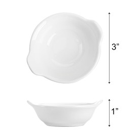 Elsjoy 16 Pack 2 Oz Ceramic Mini Dipping Dishes, Pinch Bowls for Soy Sauce, Ketchup, BBQ