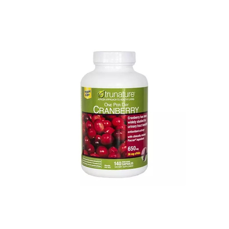 TruNature One Per Day Cranberry 650 mg, -140 Vegetarian Capsules