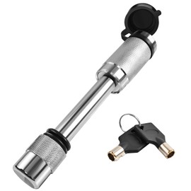 Govlvet Trailer Hitch Lock, Hitch Receiver Pin Lock Fits Class III IV & 2" Receiver with 5/8" Locking Hitch Pins, Weatherproof Anti-Theft Lockable Pin with Dust to Tow Truck, Boat, Traile, RV, Car