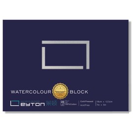 PaperPopular Non-Warping Watercolor Paper Block - 100% Cotton Paper,20 Sheets of 160lb/350gsm Cold Press Watercolor Art Supplies for Wet, Dry, and Mixed Media Painting - Premium Art Paper (7 x 5')