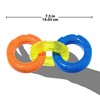 Nerf TPR 3 Ring Tug Blue/Green/Orange Dog Toy, Small
