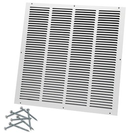 Howeall 20"W x 20"H [Duct Opening Size] Steel Return Air Grille, Air Return Vent Cover for Ceiling and Sidewall - HVAC Air Vent Covers - [Outer Dimensions: 21.75"W x 21.75"H]