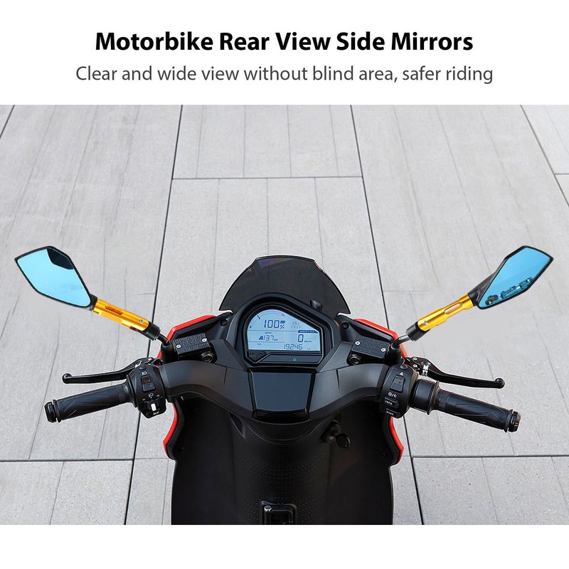 Rear View Side Mirrors Durable Aluminum Alloy Motorcycle Side Mirrors
