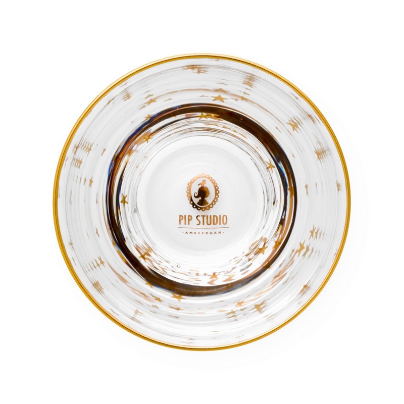Pip Studio Stars Water Glass Gold 0.36 L