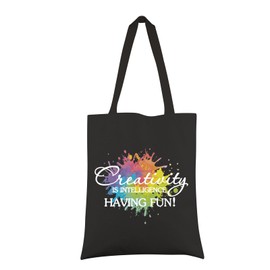 VAMSII Artist Tote Bag Painter Gift Bag Art Teacher Gifts Art Student Gifts Supply Bag(Having Fun tote CA)