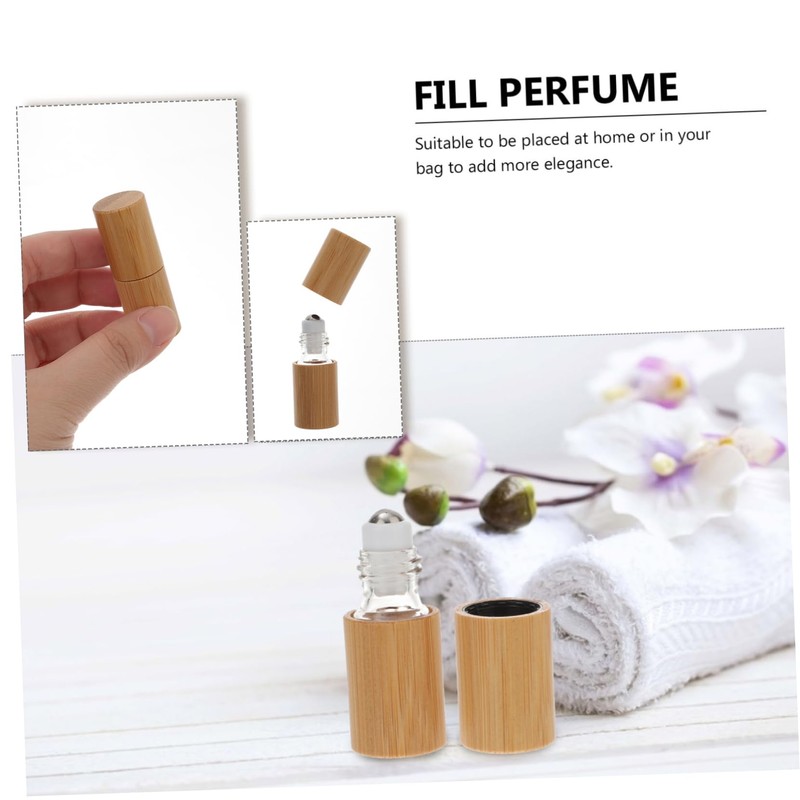 Ipetboom Travel-sized Wooden Essential Oil Bottle Portable Bottle Essential Oil