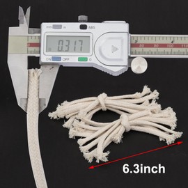 SWATOM 1/4" Round Cotton Oil Lamp Wicks 20 PCS for Tiki Torches,Alcohol Candle Burner,Lampberger Kerosene Lamp,Dietz Oil Lantern