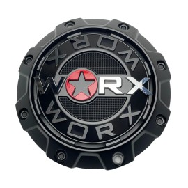 Ultra Wheel/Worx #Worx By Ultra 8 Lug Matte Black Wheel Center Cap 30171765F-A Short Round