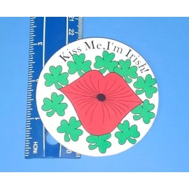 Fun Express Kiss Me, I'm Irish Button, 3" St Patrick's Day button