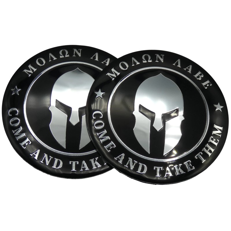Express Emblems 2x Metal Molon Labe Decal Spartan Sticker Emblem