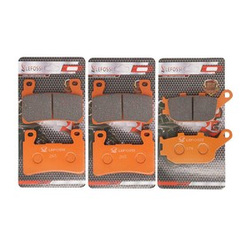 LE LEFOSSI Motorcycle Carbon Fibre Brake Pads Front Rear Compatible with Honda CB400 CBR 600 F4i/F5 CBR 600 RR CB 1300 X4 FA296F FA174R