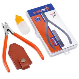 WISEPRO 4.7 Inch Model Nipper, Plastic Model Nippers with Sharp Thin Single Edge & Leather Cover, Model Sprue Cutter Tool Kit for Gundam Building Repairing and Fixing