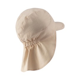 Sterntaler Girls' Peaked Cap with Neck Protection Printed with Dots Sun Hat, beige, 51