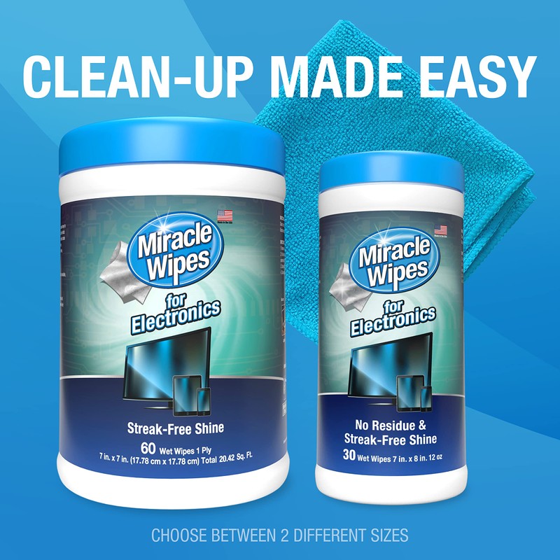 MiracleWipes for Electronics Cleaning - Screen Wipes Designed for TV,