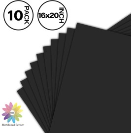 MBC MAT BOARD CENTER Black Photo Mat Boards 16X20 Pack Of 10 4 Ply Thick For Diy Decor