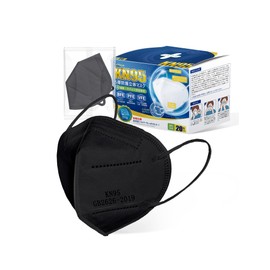 FunHoom KN95 Mask, Individually Packaged, High-Density KN95 Mask, Compatible with Beauty Salons, Companies, Schools, etc., Virus Splash Prevention, 5-Layer Construction, High Performance, Non-Woven Mask, 3D Type, Disposable Mask, Regular Size, 20 Pieces, Black