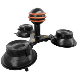 Triple Suction Cup Base Mount with 1" Ball,Compatible with RAM Mounts and Xsaacsm Any B Size 25mm/1 Inch Ball Double Socket Arm,Window Suction Cup Holder for Car. (Triple Suction Cup)