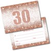doodlecards 30th Birthday Party Invitations Rose Gold 20 Ready to