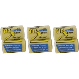 Wooster Brush R730-3 Tiz Foam Roller Cover, 1/8-Inch Nap, 2-Pack, 3-Inch-3 Pack