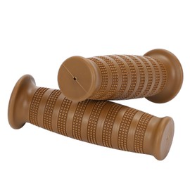 nakira Motorcycle Grip, Barrel Type, Moped, Handle, 0.9 inches (22.2 mm), Left and Right Set, Rubber A Type (Beige)