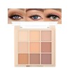 Erinde Matte Eyeshadow Palette - 9 Nude Tones, Long-Lasting Waterproof