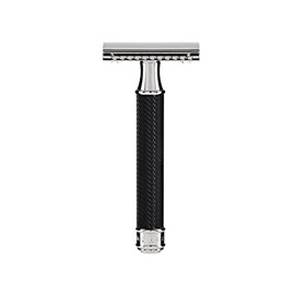 Mule TRADITIONAL Double Edged Razor Classic Razor Closed Com Metal Black R89BLACK for Beginners Sensitive Skin Made in Germany