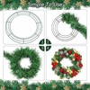 3 Pack Christmas Wire Wreath Ring 10 inch Metal Wire