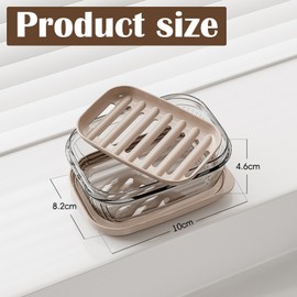 2 Pcs Travel Soap Case, Soap Box with Lid, Portable Soap Holder for Traveling, Camping, Outdoor, Gym, Bathroom, Black, 11.5 x 8 x 4.5 cm