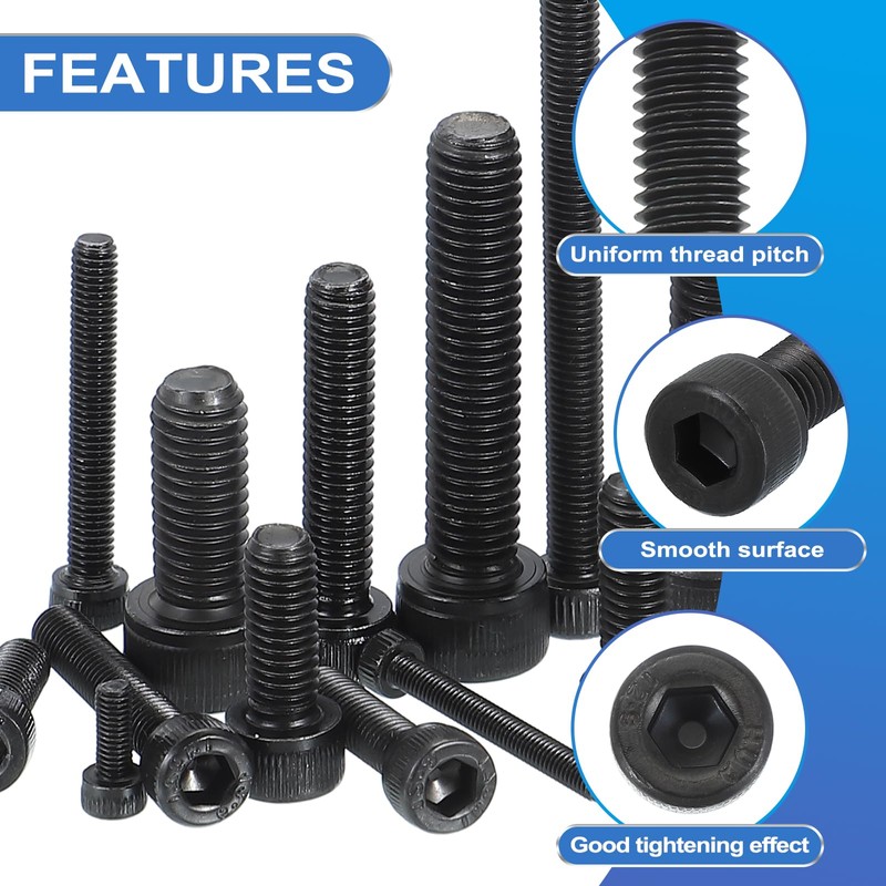 PATIKIL M8 x 90mm Hex Socket Head Screws Cap Bolt,