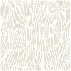 Theper Beige Peel and Stick Wallpaper Boho 17.3"×118" Modern Striped Removable Self Adhesive Wallpaper for Bedroom Waterproof Wall Paper White and Gold Contact Paper Vinyl