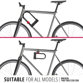 SeatyLock Bike U Lock Mount Holder - Heavy Duty Frame Mounting Bracket Kit for Seatylock Mason Model ULocks - Portable Secure Bicycle Attachment Accessory for Bikes E-Bikes and Scooters