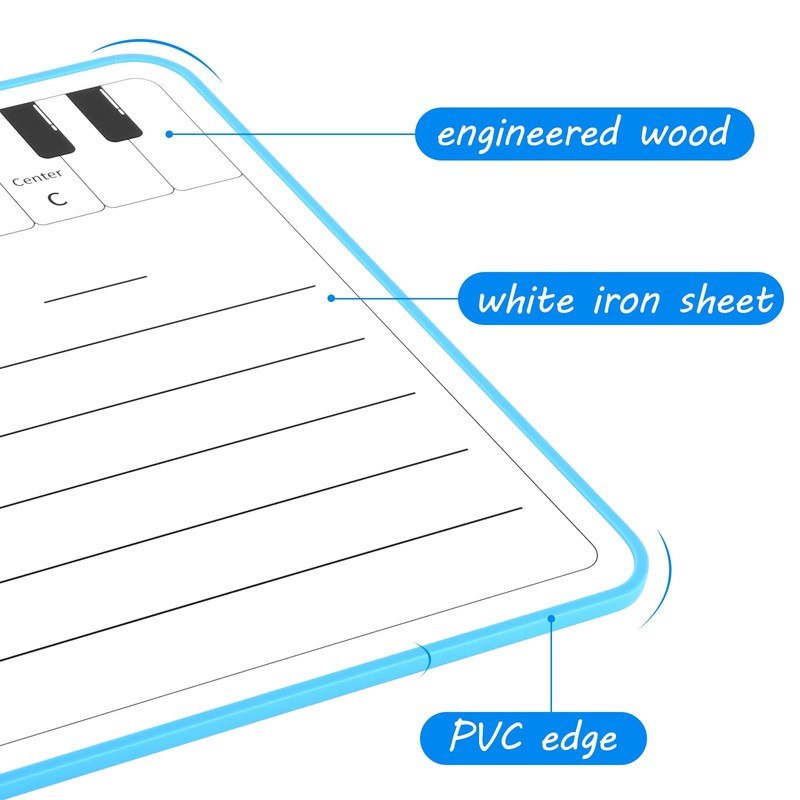 6 Pack Magnetic Music Staff Whiteboard 9'' x 12'' Mini