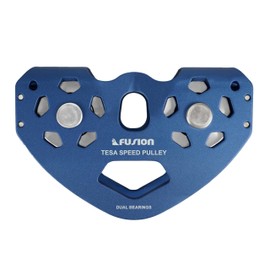 Speed Pulley, Climbing Pulleys for Backyard Zipline, Hauling, Rigging - New and Improved -Fusion Climb Tesa Speed Aluminum Zip Line Blue