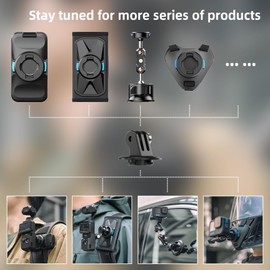 SUREWO Magnetic Quick Release Osmo Pocket 3 Backpack Clip Mount,360° Rotation Quick Clip Mount Compatible with DJI Osmo Pocket 3