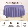 Party Solids 84In Round Lavender Plastic Tablecloth For Parties Weddings